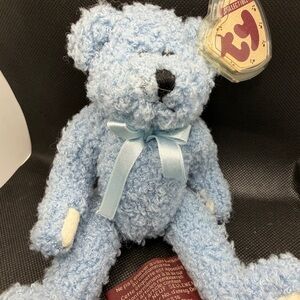 Ty Attic Treasures Bluebeary Bear Plush Collectible Blue Teddy